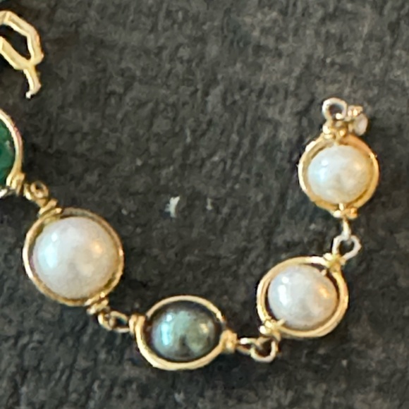 Songle drop earring with gemstones and crystals - Picture 2 of 10